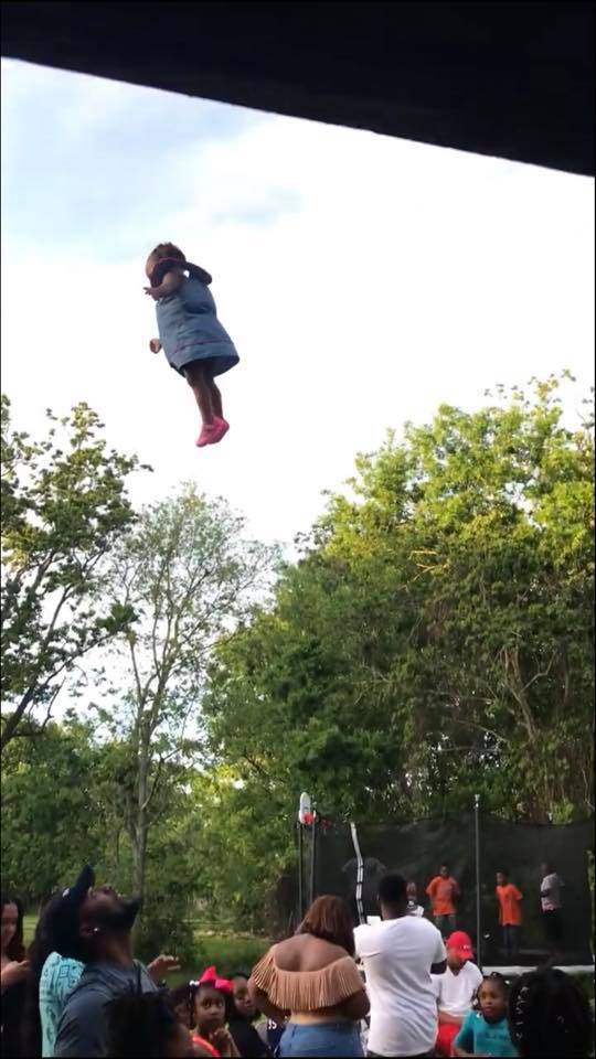 Odd double-bounce setup in a park.