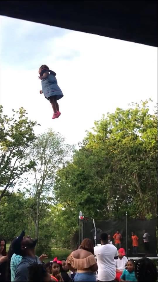 Odd double-bounce setup in a park.