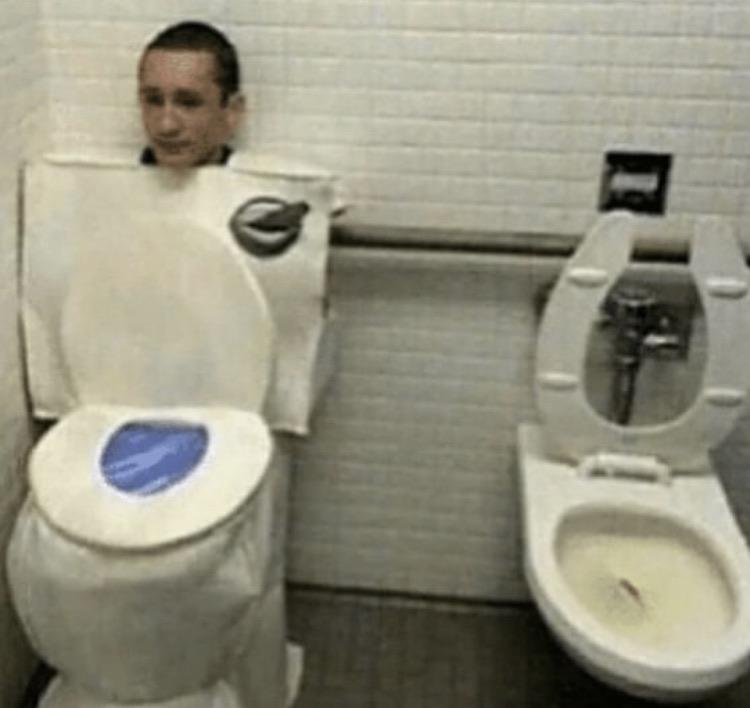 Cursed Toilet from Reddit r/cursedimages.